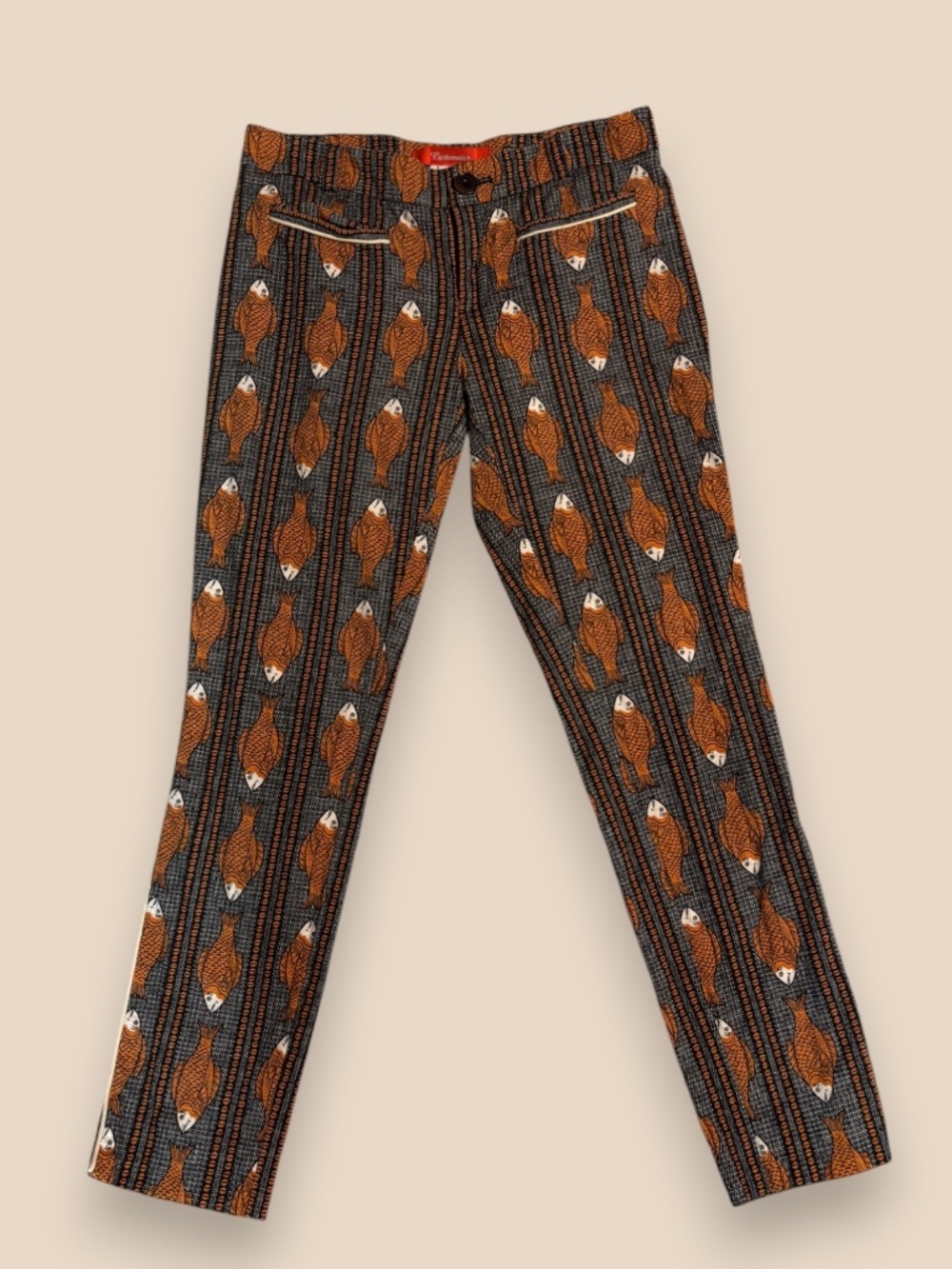 ANTHROPOLOGIE Cartonnier Fish Patterned Capri Pants